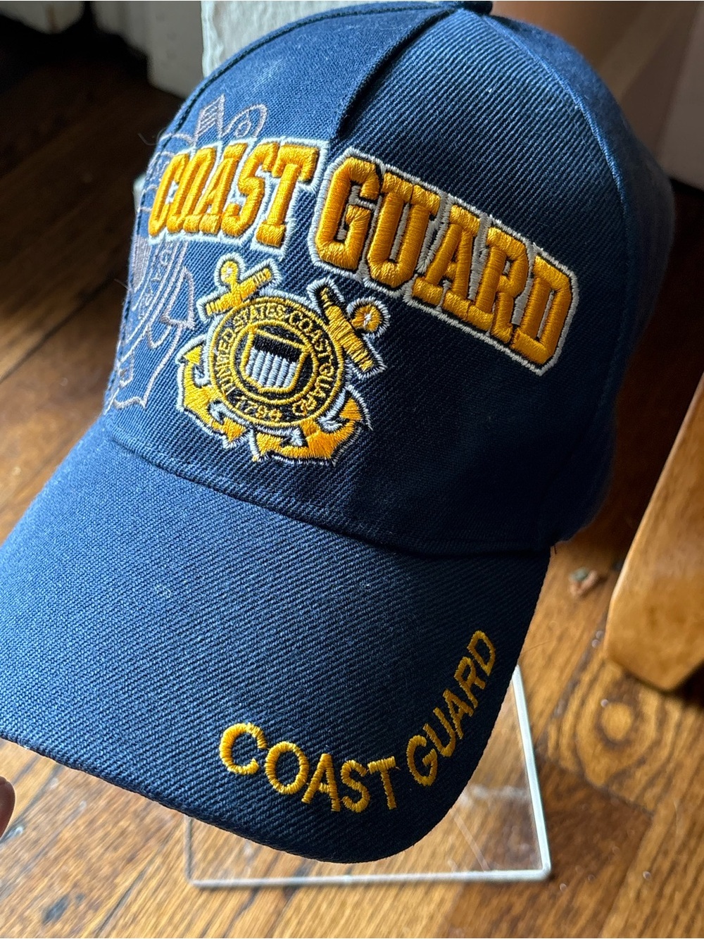 Like new Navy colored Embroidered COAST GUARD adjustable hat
